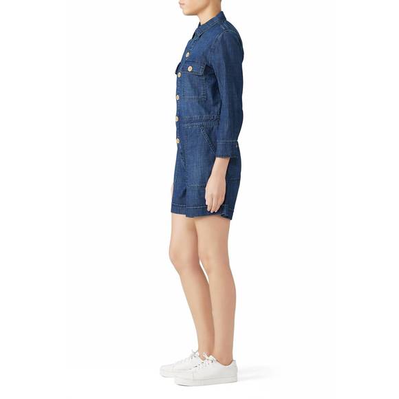 SANCTUARY coronado denim surplus romper in blue - Picture 2 of 4